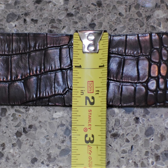 W. KLEINBERG Embossed Croc Belt main image 6